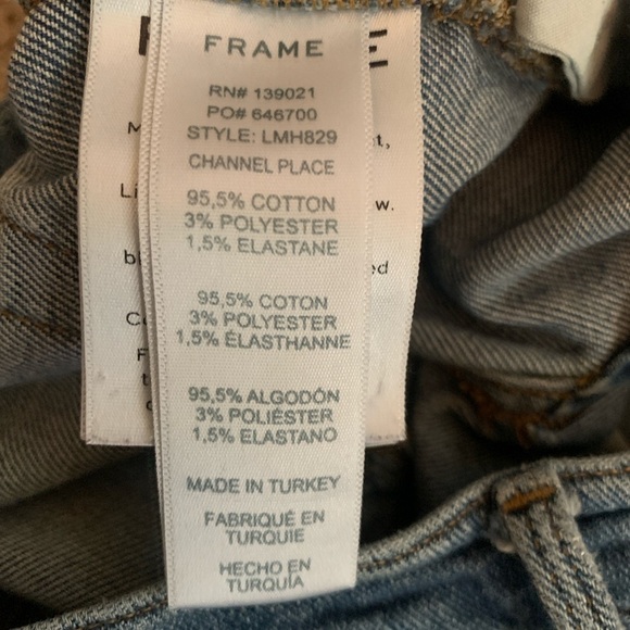 Frame Denim Men's Size 33x32 L'Homme Slim Jeans in Channel Place Wash Zip Fly - Picture 4 of 6